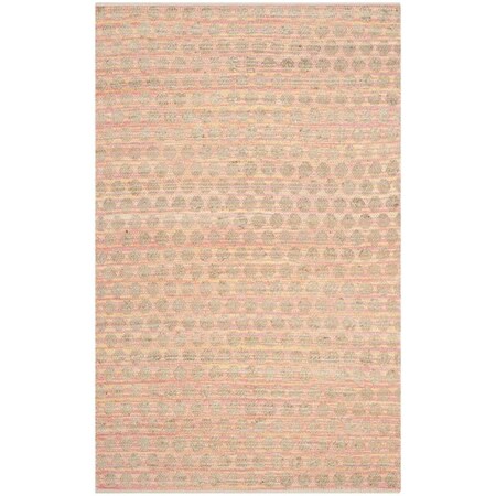 Safavieh 6 x 9 ft. Medium Rectangle Cape Cod Hand Woven Rug Orange & Natural CAP820G-6